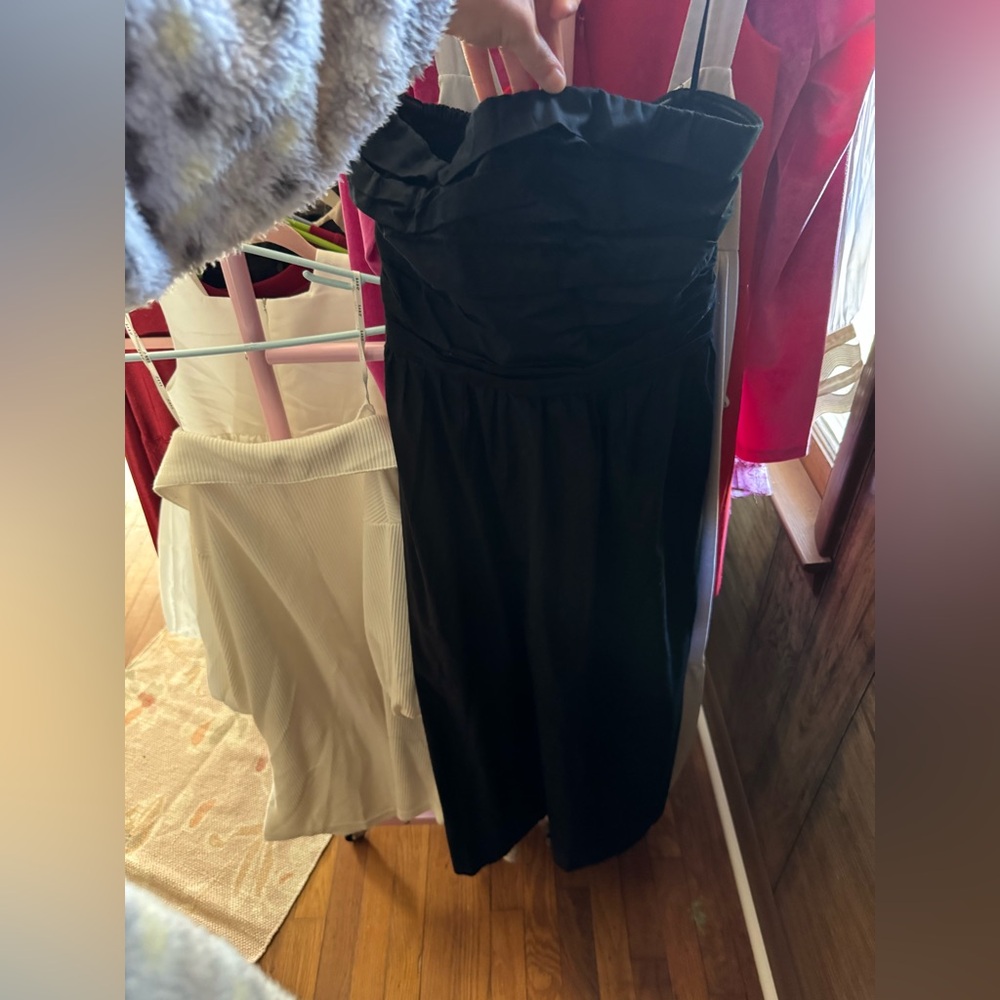 Abercrombie & Fitch Black Strapless Midi Dress size small